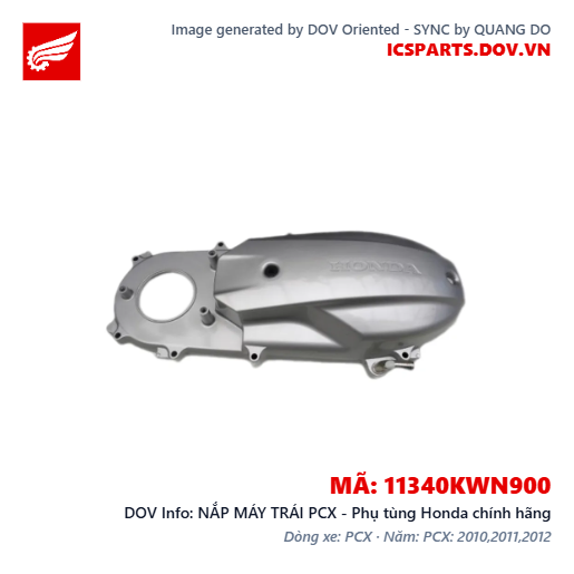 NẮP MÁY TRÁI PCX - Phụ tùng Honda chính hãng