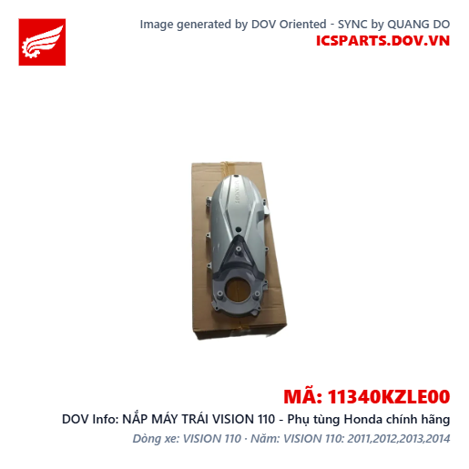 NẮP MÁY TRÁI VISION 110 - Phụ tùng Honda chính hãng