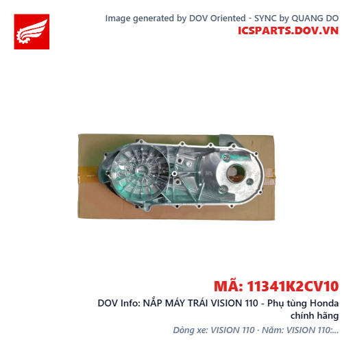 NẮP MÁY TRÁI VISION 110 - Phụ tùng Honda chính hãng