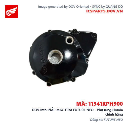 NẮP MÁY TRÁI FUTURE NEO - Phụ tùng Honda chính hãng