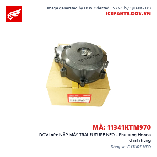 NẮP MÁY TRÁI FUTURE NEO - Phụ tùng Honda chính hãng