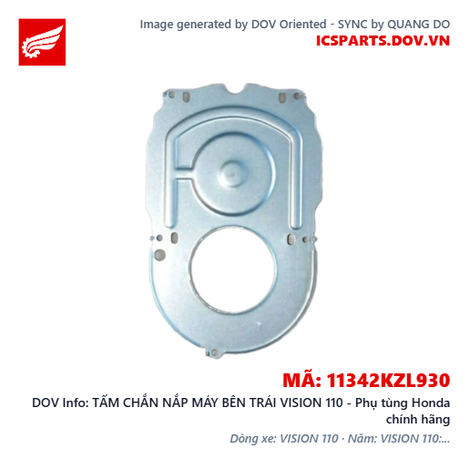 TẤM CHẮN NẮP MÁY BÊN TRÁI VISION 110 - Phụ tùng Honda chính hãng