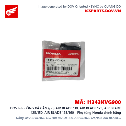 ỐNG XẢ CẶN (pô) AIR BLADE 110, AIR BLADE 125, AIR BLADE 125/150, AIR BLADE 125/160 - Phụ tùng Honda chính hãng
