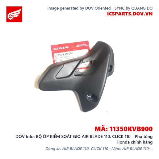 BỘ ỐP KIỂM SOÁT GIÓ AIR BLADE 110, CLICK 110 - Phụ tùng Honda chính hãng