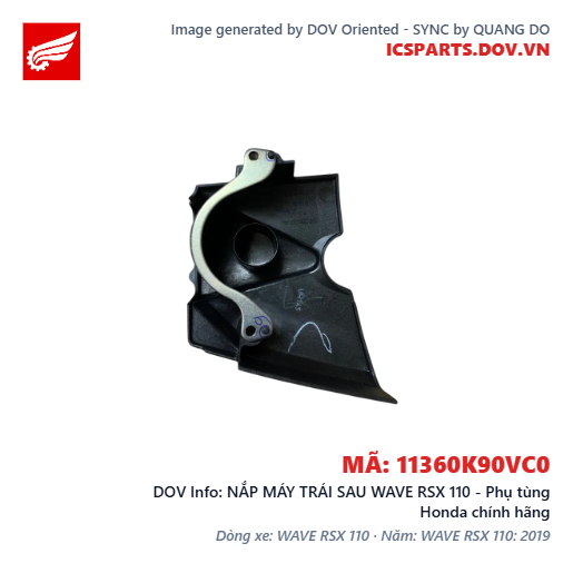 NẮP MÁY TRÁI SAU WAVE RSX 110 - Phụ tùng Honda chính hãng