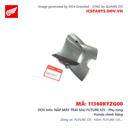 NẮP MÁY TRÁI SAU FUTURE 125 - Phụ tùng Honda chính hãng