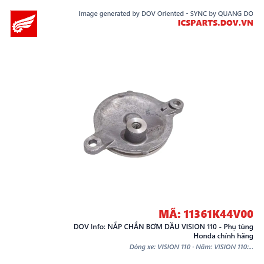 NẮP CHẮN BƠM DẦU VISION 110 - Phụ tùng Honda chính hãng