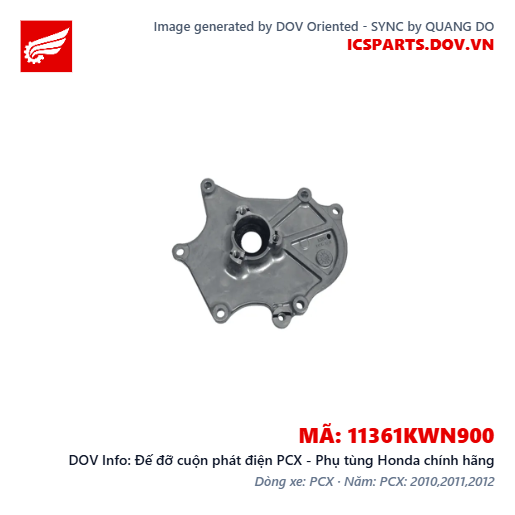 Đế đỡ cuộn phát điện PCX - Phụ tùng Honda chính hãng