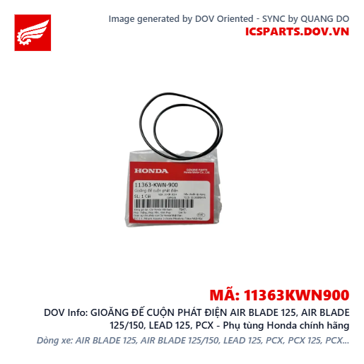 GIOĂNG ĐẾ CUỘN PHÁT ĐIỆN AIR BLADE 125, AIR BLADE 125/150, LEAD 125, PCX - Phụ tùng Honda chính hãng