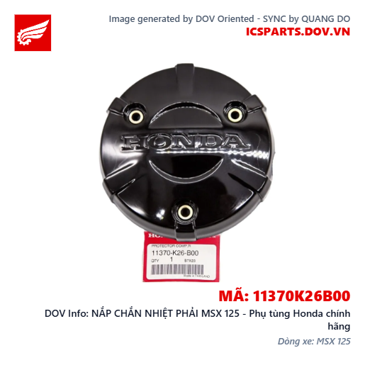NẮP CHẮN NHIỆT PHẢI MSX 125 - Phụ tùng Honda chính hãng