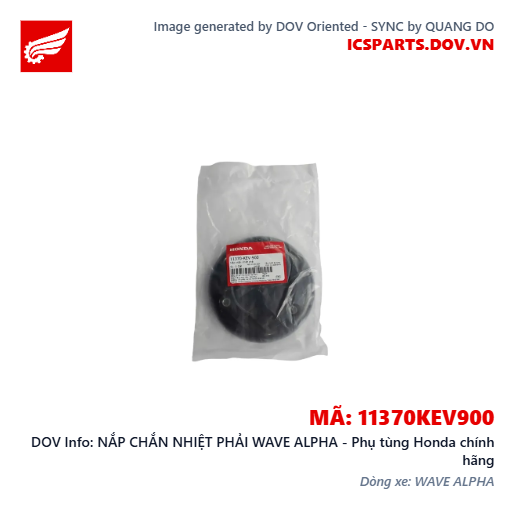 NẮP CHẮN NHIỆT PHẢI WAVE ALPHA - Phụ tùng Honda chính hãng