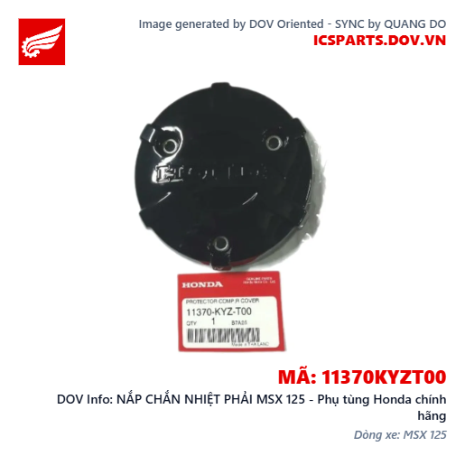 NẮP CHẮN NHIỆT PHẢI MSX 125 - Phụ tùng Honda chính hãng
