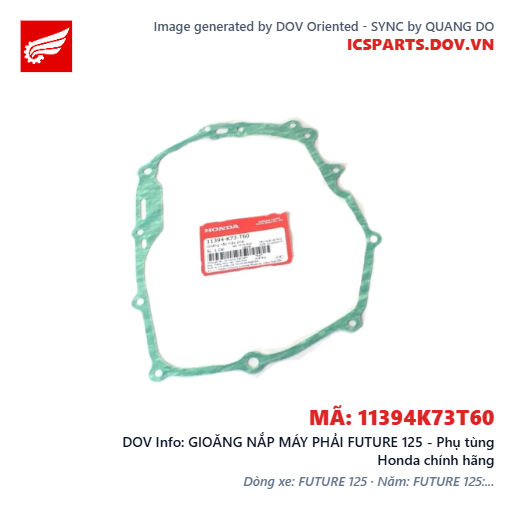GIOĂNG NẮP MÁY PHẢI FUTURE 125 - Phụ tùng Honda chính hãng