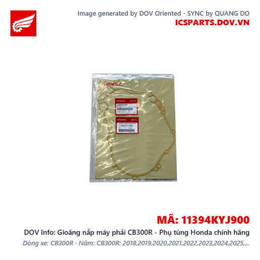 Gioăng nắp máy phải CB300R - Phụ tùng Honda chính hãng