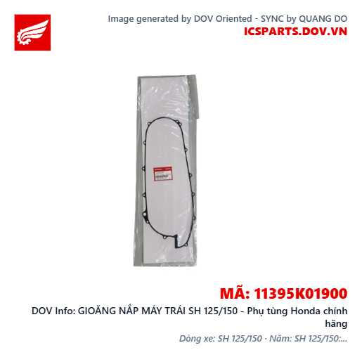GIOĂNG NẮP MÁY TRÁI SH 125/150 - Phụ tùng Honda chính hãng