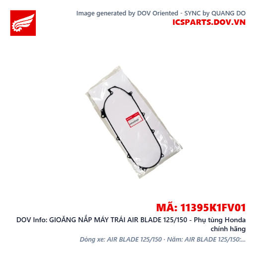 GIOĂNG NẮP MÁY TRÁI AIR BLADE 125/150 - Phụ tùng Honda chính hãng