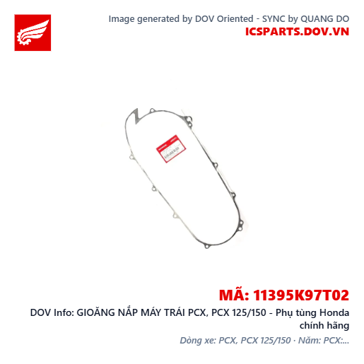 GIOĂNG NẮP MÁY TRÁI PCX, PCX 125/150 - Phụ tùng Honda chính hãng