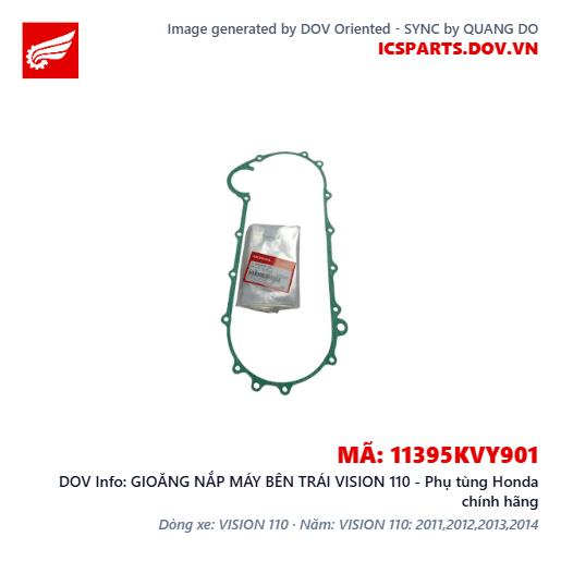 GIOĂNG NẮP MÁY BÊN TRÁI VISION 110 - Phụ tùng Honda chính hãng