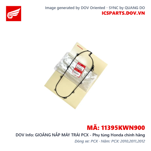 GIOĂNG NẮP MÁY TRÁI PCX - Phụ tùng Honda chính hãng