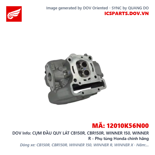 CỤM ĐẦU QUY LÁT CB150R, CBR150R, WINNER 150, WINNER R - Phụ tùng Honda chính hãng