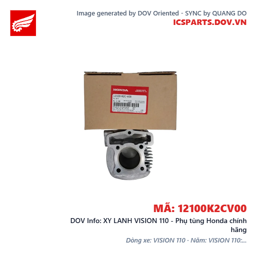 XY LANH VISION 110 - Phụ tùng Honda chính hãng