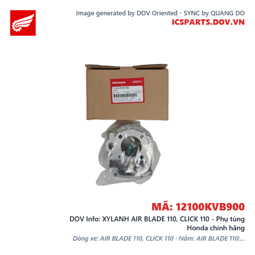 XYLANH AIR BLADE 110, CLICK 110 - Phụ tùng Honda chính hãng