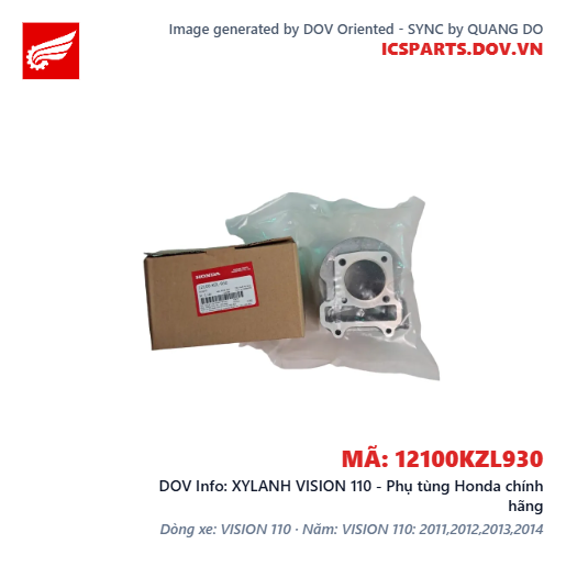 XYLANH VISION 110 - Phụ tùng Honda chính hãng