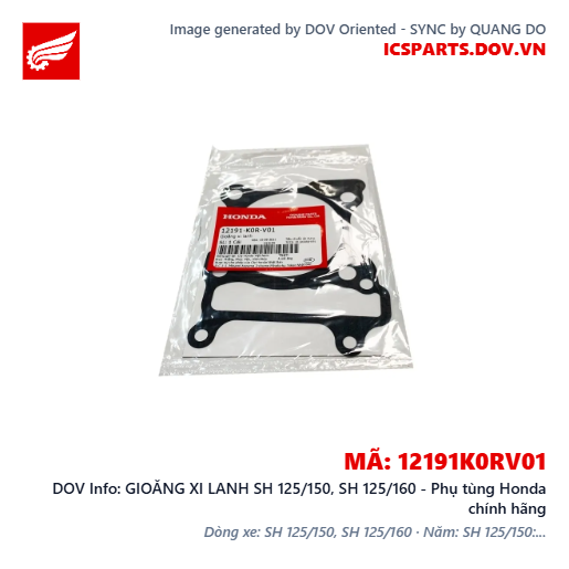 GIOĂNG XI LANH SH 125/150, SH 125/160 - Phụ tùng Honda chính hãng