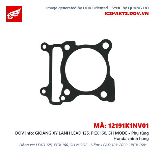 GIOĂNG XY LANH LEAD 125, PCX 160, SH MODE - Phụ tùng Honda chính hãng