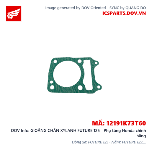 GIOĂNG CHÂN XYLANH FUTURE 125 - Phụ tùng Honda chính hãng