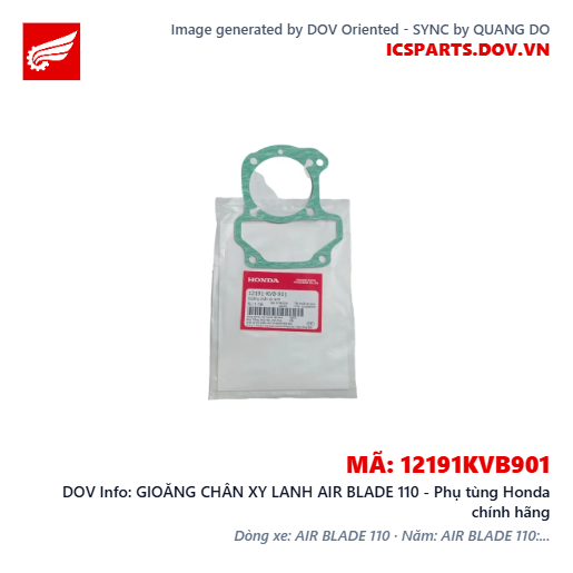 GIOĂNG CHÂN XY LANH AIR BLADE 110 - Phụ tùng Honda chính hãng