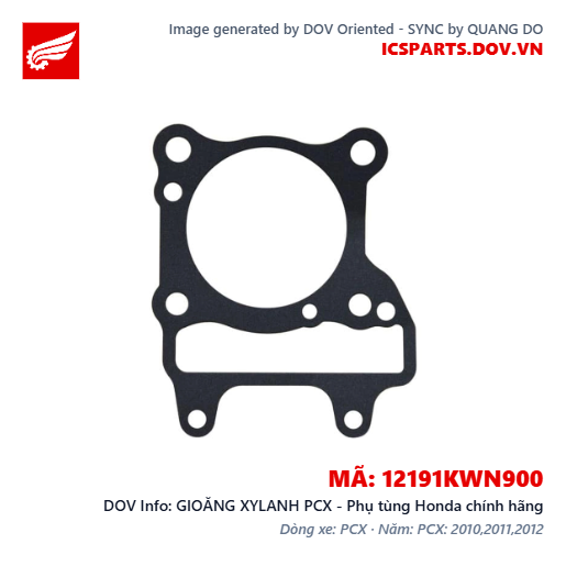 GIOĂNG XYLANH PCX - Phụ tùng Honda chính hãng