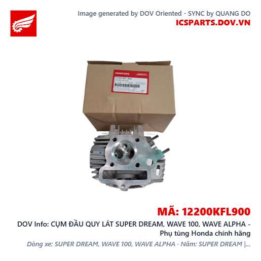 CỤM ĐẦU QUY LÁT SUPER DREAM, WAVE 100, WAVE ALPHA - Phụ tùng Honda chính hãng