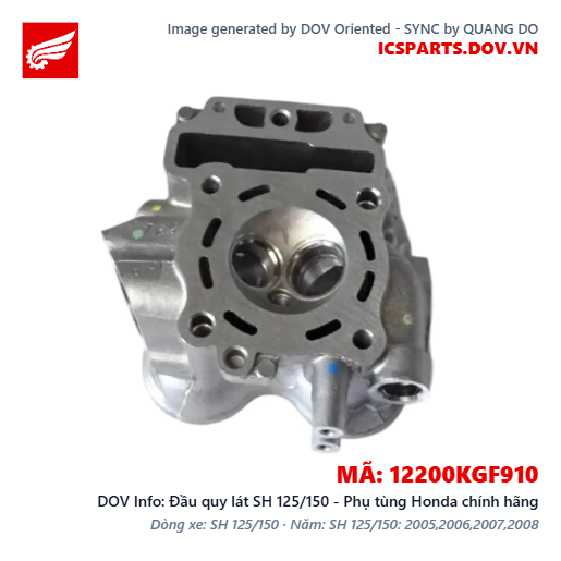 Đầu quy lát SH 125/150 - Phụ tùng Honda chính hãng