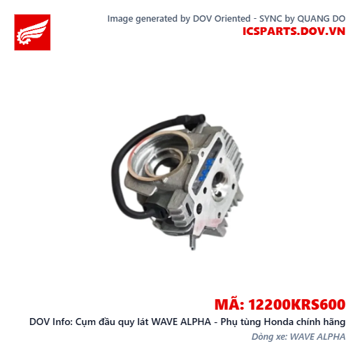 Cụm đầu quy lát WAVE ALPHA - Phụ tùng Honda chính hãng
