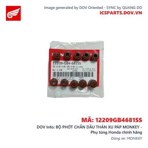 BỘ PHỚT CHẮN DẦU THÂN XU PÁP MONKEY - Phụ tùng Honda chính hãng