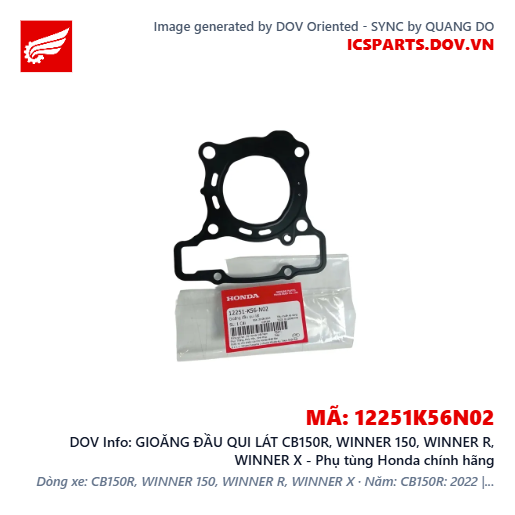 GIOĂNG ĐẦU QUI LÁT CB150R, WINNER 150, WINNER R, WINNER X - Phụ tùng Honda chính hãng