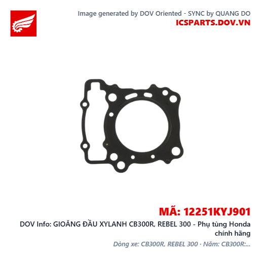 GIOĂNG ĐẦU XYLANH CB300R, REBEL 300 - Phụ tùng Honda chính hãng