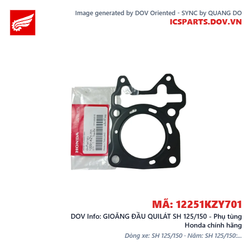 GIOĂNG ĐẦU QUILÁT SH 125/150 - Phụ tùng Honda chính hãng