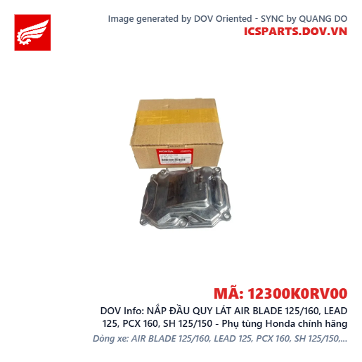 NẮP ĐẦU QUY LÁT AIR BLADE 125/160, LEAD 125, PCX 160, SH 125/150 - Phụ tùng Honda chính hãng