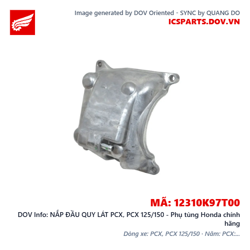 NẮP ĐẦU QUY LÁT PCX, PCX 125/150 - Phụ tùng Honda chính hãng