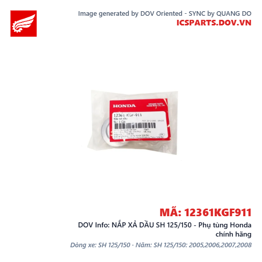 NẮP XẢ DẦU SH 125/150 - Phụ tùng Honda chính hãng