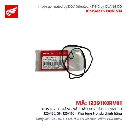 GIOĂNG NẮP ĐẦU QUY LÁT PCX 160, SH 125/150, SH 125/160 - Phụ tùng Honda chính hãng
