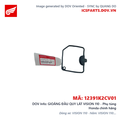 GIOĂNG ĐẦU QUY LÁT VISION 110 - Phụ tùng Honda chính hãng