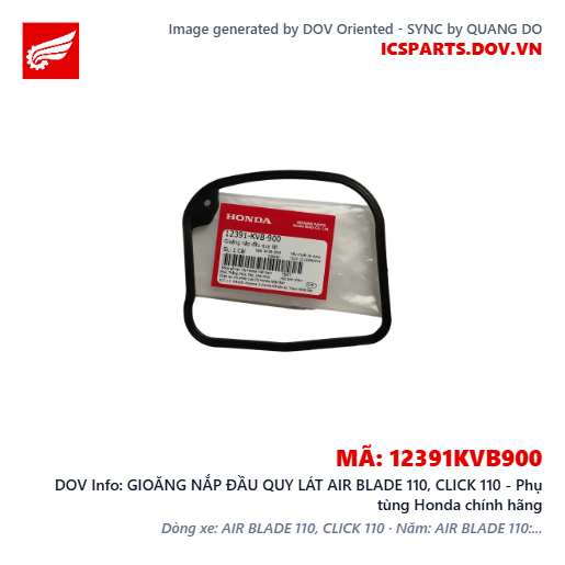 GIOĂNG NẮP ĐẦU QUY LÁT AIR BLADE 110, CLICK 110 - Phụ tùng Honda chính hãng