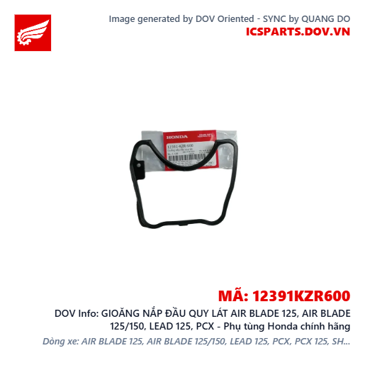 GIOĂNG NẮP ĐẦU QUY LÁT AIR BLADE 125, AIR BLADE 125/150, LEAD 125, PCX - Phụ tùng Honda chính hãng