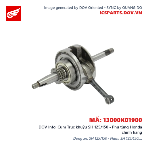 Cụm Trục khuỷu SH 125/150 - Phụ tùng Honda chính hãng