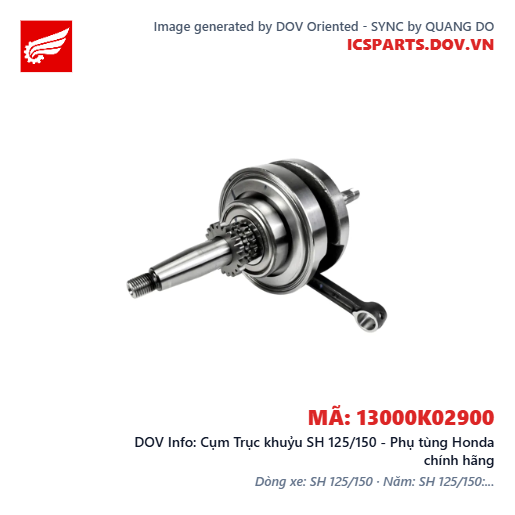 Cụm Trục khuỷu SH 125/150 - Phụ tùng Honda chính hãng