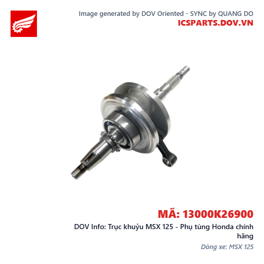 Trục khuỷu MSX 125 - Phụ tùng Honda chính hãng