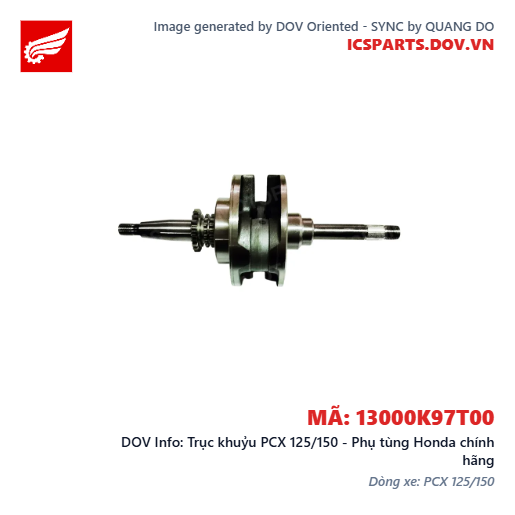 Trục khuỷu PCX 125/150 - Phụ tùng Honda chính hãng